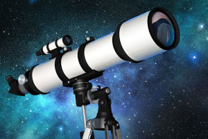 astronomy telescope tripod night sky background