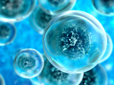 life science blue cells