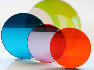 product family multiple round filters yellow blue purple red